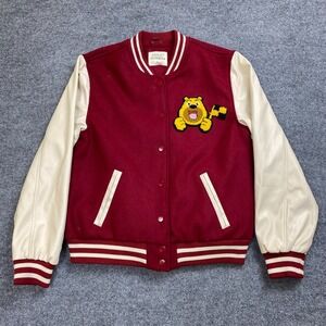Ashley Outerwear by 26 International Varsity Jacket Red New‎ York Bear Large